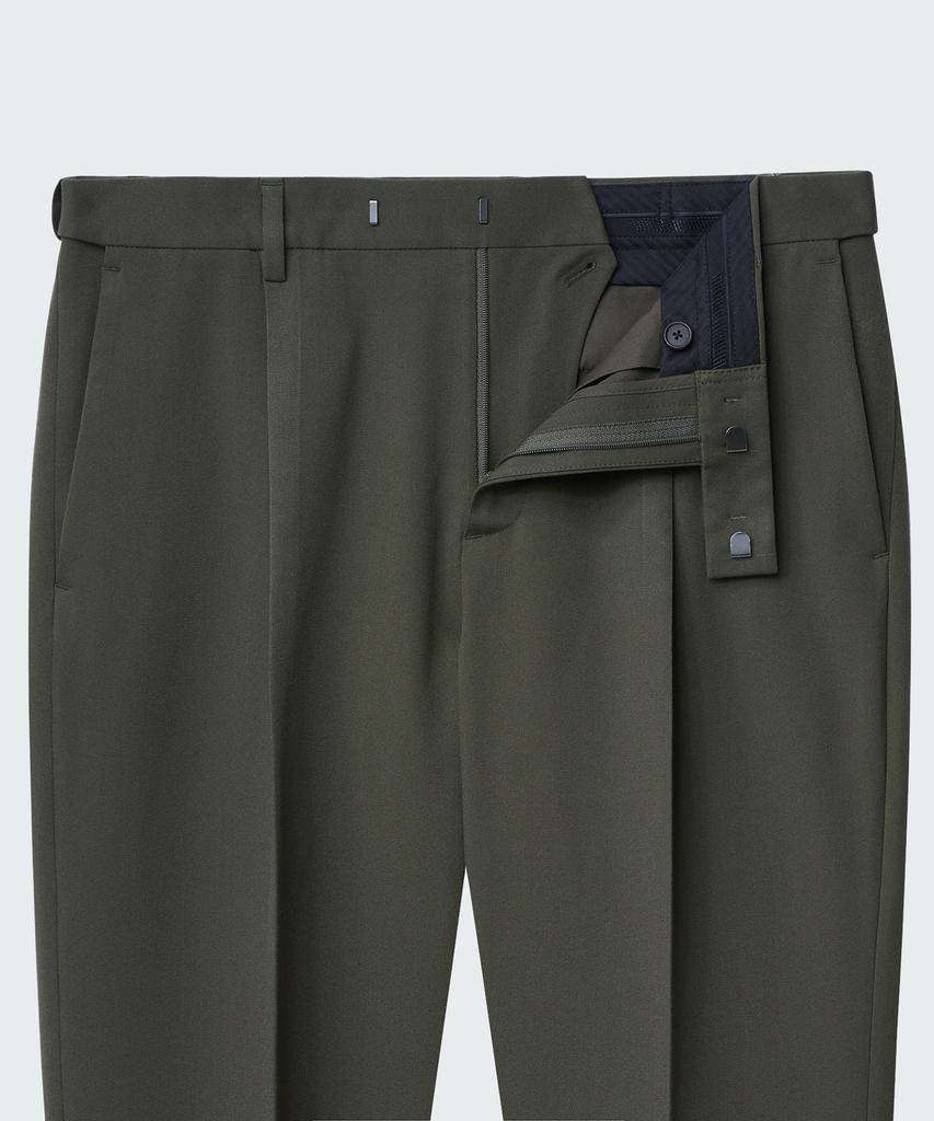 MUSINSA STANDARD Wide Hidden Banding Slacks [Dusty Khaki]