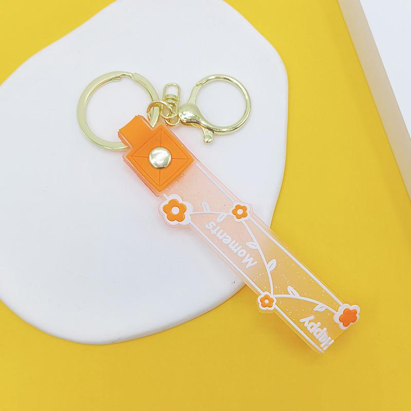 Прозрачный ПВХ мягкий резиновый брелок для ключей английский маленький цветок желе цвета сливы конфетный цвет капли клейкий браслет