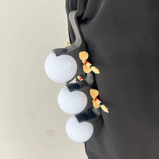 Держатель для мячей для гольфа Стойка для хранения мячей для гольфа для хранения 3 мячей и 6 ти Органайзер с зажимом для мячей Крепление к поясному ремню