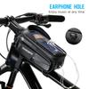 Водонепроницаемые сумки для крепления телефона на велосипеде Передняя рама Верхняя трубчатая сумка с чехлом для держателя телефона с сенсорным экраном