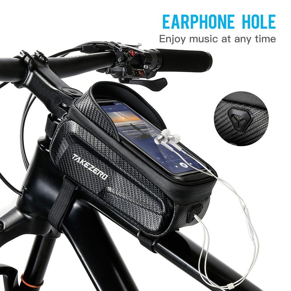 Водонепроницаемые сумки для крепления телефона на велосипеде Передняя рама Верхняя трубчатая сумка с чехлом для держателя телефона с сенсорным экраном