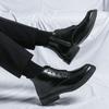High End Brand Men's Chelsea Boots Winter Pointed High Top Business Shoes Men's Leather Dress Shoes Elegant Lace Up Style