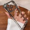 Электроplated Прозрачный Чехол Для Телефона Для iPhone 17 Air 16 e 15 14 13 12 11 Pro Max Plus Mini Полная Защита Объектива Подушка Безопасности Чехол
