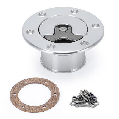 Алюминиевая заготовка Автомобильный топливный элемент / Крышка расширительного бака для скрытого монтажа 6 болтов Зеркальная полировка Внутренний диаметр отверстия 35,5 мм