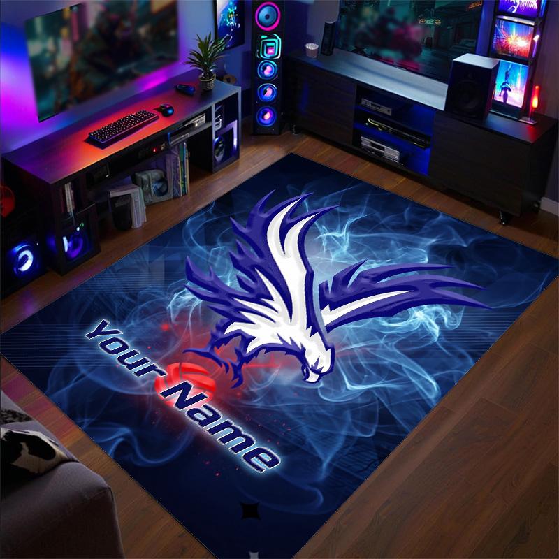 Crystal Velvet Rug Crystal Palace Print Custom Name Text Floor Mat Home Decor
