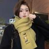 New Korean New Year's atmosphere scarf female winter cute embroidery puppy warm wool scarf student