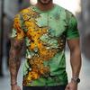 Мужская футболка с 3D-принтом, с коротким рукавом, с круглым вырезом, повседневная, одежда, летняя, мужская, забавная футболка, одежда