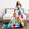 Christmas Present Pattern Blanket S-Sesames Streets Warm Soft Plush Throw Blanket For Couch Sofa Bed Flannel Bedspread Bed Cover