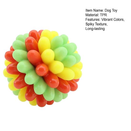 Dog Chew Toy Ball Spiky Dog Chew Ball Oral Care Heavy-Duty Rubber Molar Ball Toy for Medium Large Dogs Strong Chewers
