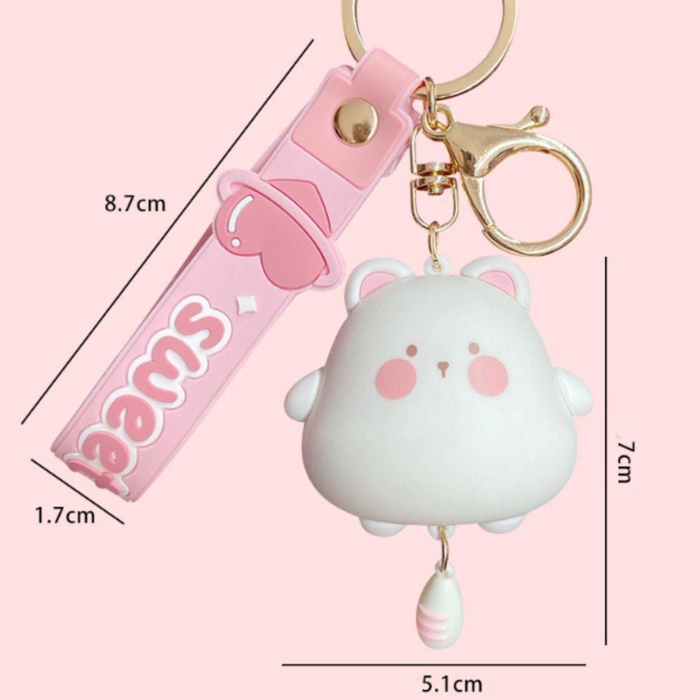 Decoration Cute Cat Keyring Double-Sided Hamster Pendant Siamese Cat Keychain  Men Women