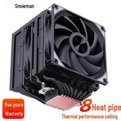 Кулер для процессора SNOWMAN Bingman MT880 Dual Tower с 8 тепловыми трубками, совместимый с сокетами X99, AM4, AM5 и 1700.