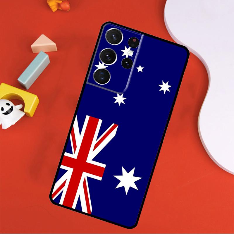 Australian Flag Phone Case For Samsung Galaxy S25 Ultra S9 S10 S20 FE S21 S22 S23 S24 Plus S24 Ultra Cover