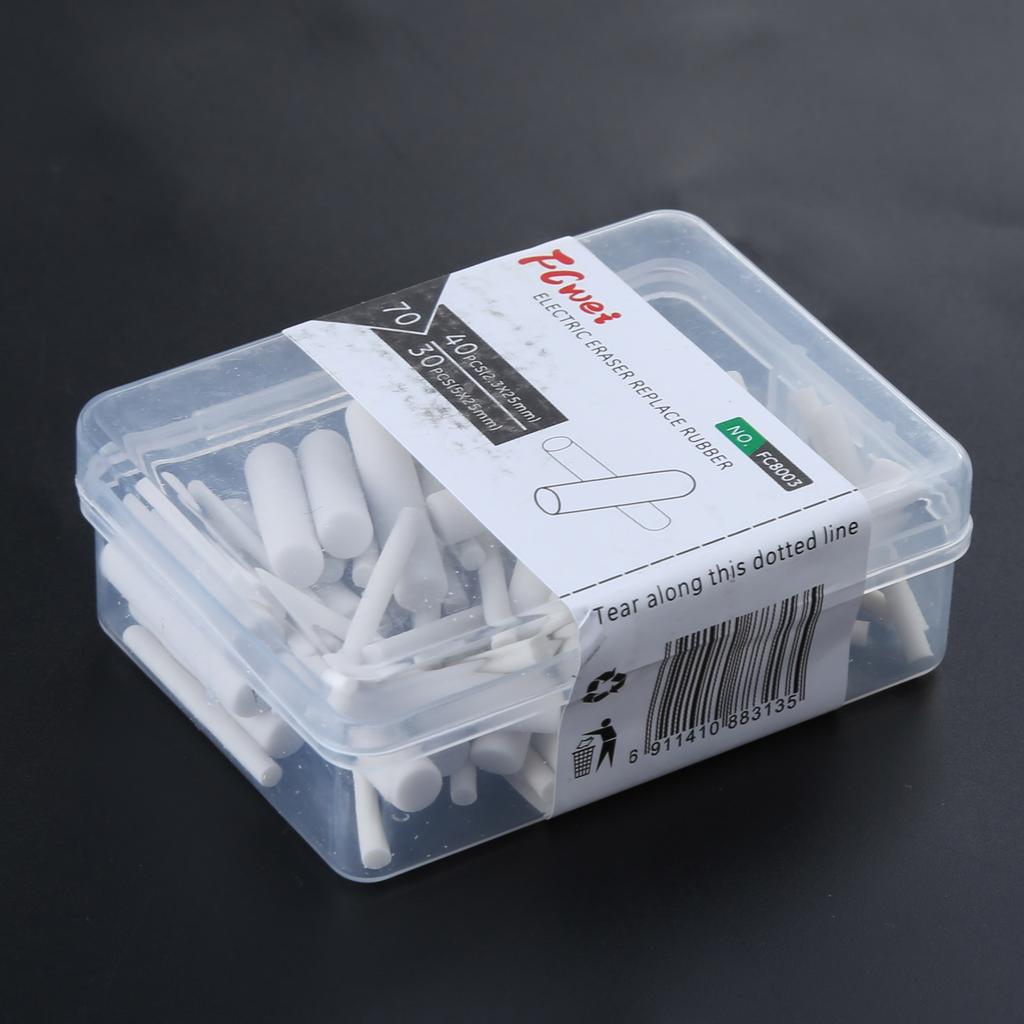 70 шт. сменных стержней для электрических ластиков, маленькие и большие, длина 25 мм, сменные стержни для ластиков, диаметр ластиков для эскизов 2,3 мм/5 мм