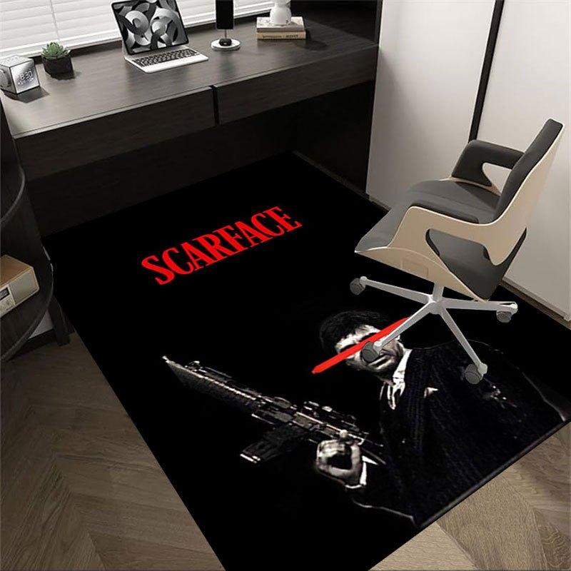 1 шт. Коврик для офисного кресла Scarface, Мягкий, Удобный, Всесезонный, Идеально подходит для дома, спальни или офисного декора, Идеальный подарок для