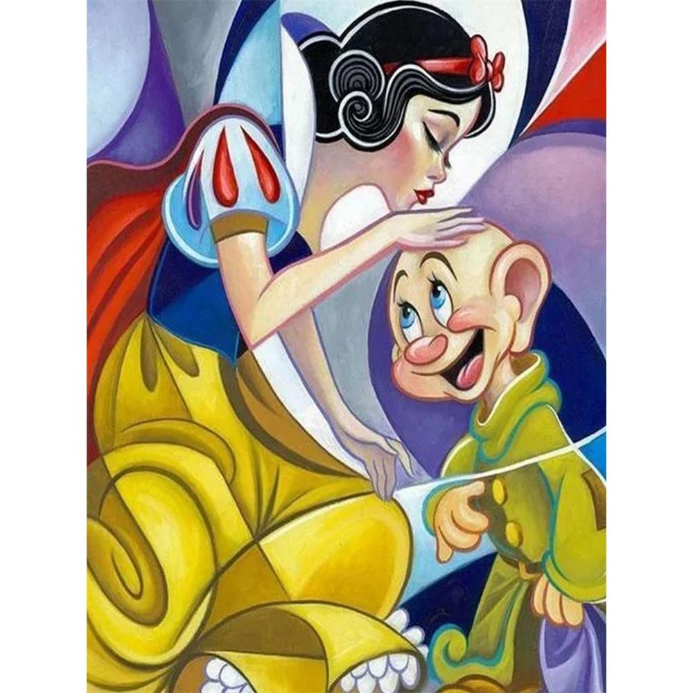 Disney Алмазная мозаика Белоснежка и Семь Гномов Художественная Иллюстрация 5D Полная Алмазная Мозаика DIY Вышивка Мультяшная Настенное Украшение