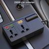 Car Inverter Power Adapter 200W DC 12V/24V To AC 220V Converter QC 3.0 USB/PD/Type-C Chargers Voltage Detection ON/OFF Switch