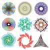 5/12/22PCS Plastic Spirograph Special Shaped Stationery Drawing Ruler Geometric Ruler  School Office