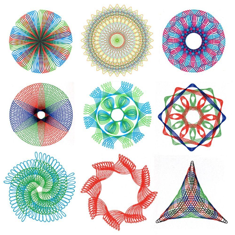 5/12/22PCS Plastic Spirograph Special Shaped Stationery Drawing Ruler Geometric Ruler School Office