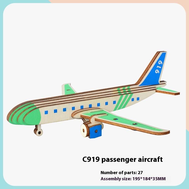 Моделирование Деревянная Игрушка Детская Самодельная Образовательная Сборка 3D Трехмерная Головоломка