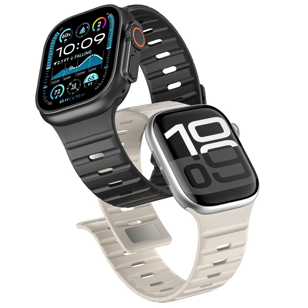 Силиконовый ремешок для Apple Watch Ultra 3/2/1 49мм 11 10 46мм 42мм Магнитный браслет IWatch 9 8 7 6 5 4 SE 45мм 41мм 44мм 40мм