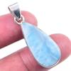 Natural Republic Larimar Gemstone 925 Solid Sterling Silver Pendant 1.50'' r4F16