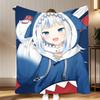 vtuber Gawr Gura Throw Soft Coral Fleece Blanket 310gsm Fluffy Warm Throw for Sofa Bed Couch Bedroom Decor