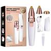 Facial Women Eyebrow Depilator Rechargeable 2 In 1 Trimmer and Face Razor Painless Electric Hair Removal Device for Face Peach Fuzzy Lips