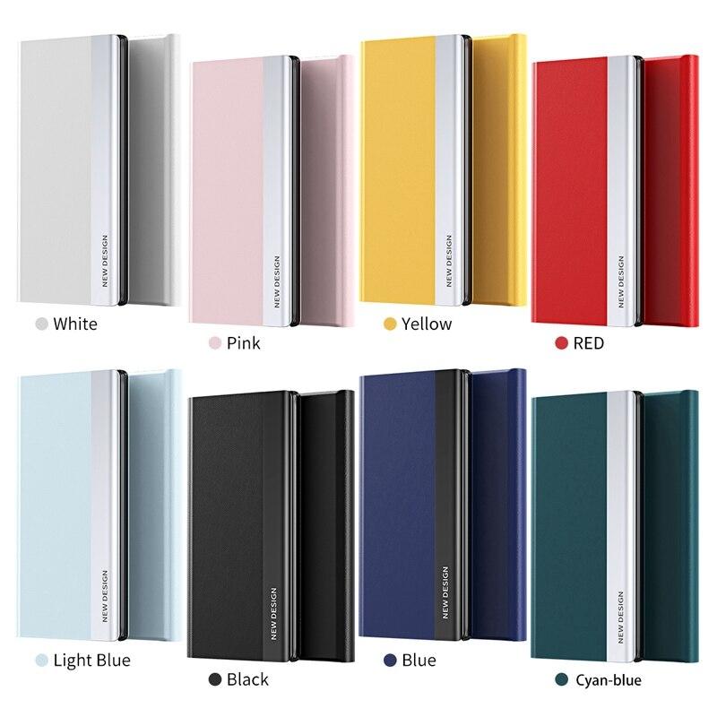 Luxury PU Leather + PC Plating Flip Case for iPhone Samsung Xiaomi Huawei OPPO VIVO Full-body Protective Book Cover