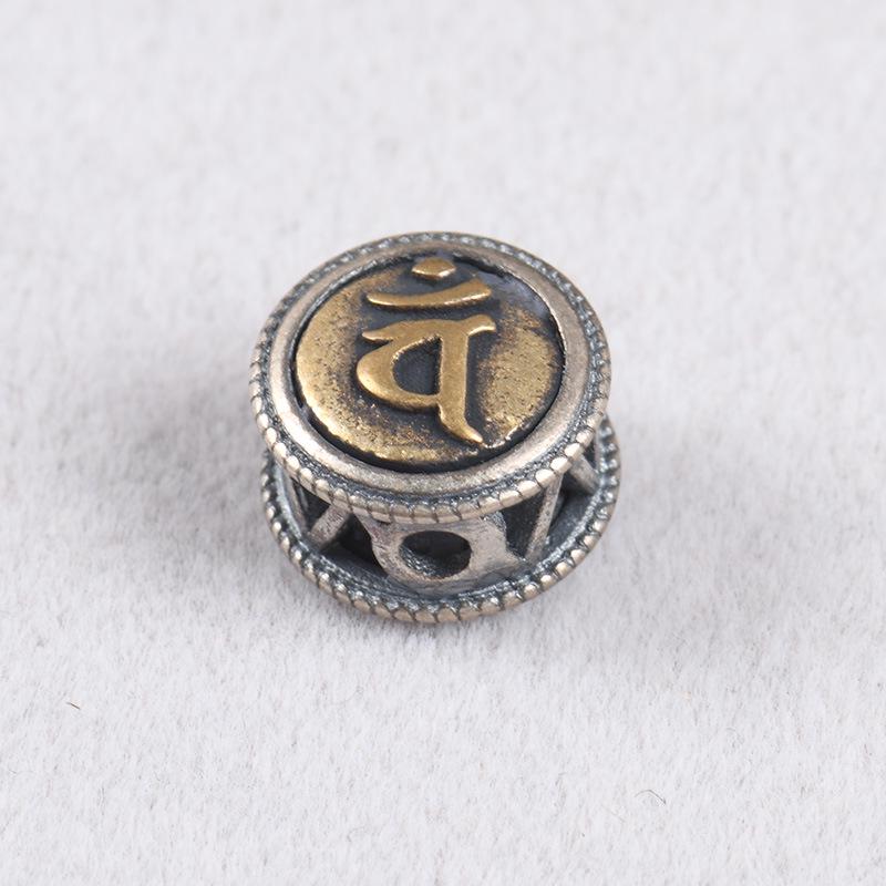 Браслет из стерлингового серебра 925 пробы с божествами-хранителями, бусинами с мантрами и подвесками со знаками зодиака