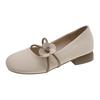 JX flat-soled single shoes gentle shoes new grandma shoes with skirt one pedal Mary Jane Doudou shoes