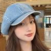 Джинсовый берет для женщин, 8 панелей, козырек, кепка для газетчика, шопинг, путешествия, вождение