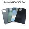 Корпус K50Pro для Xiaomi Redmi K50/K50 Pro 6,67 дюйма, стеклянная задняя крышка аккумулятора, ремонт, замена задней двери + логотип
