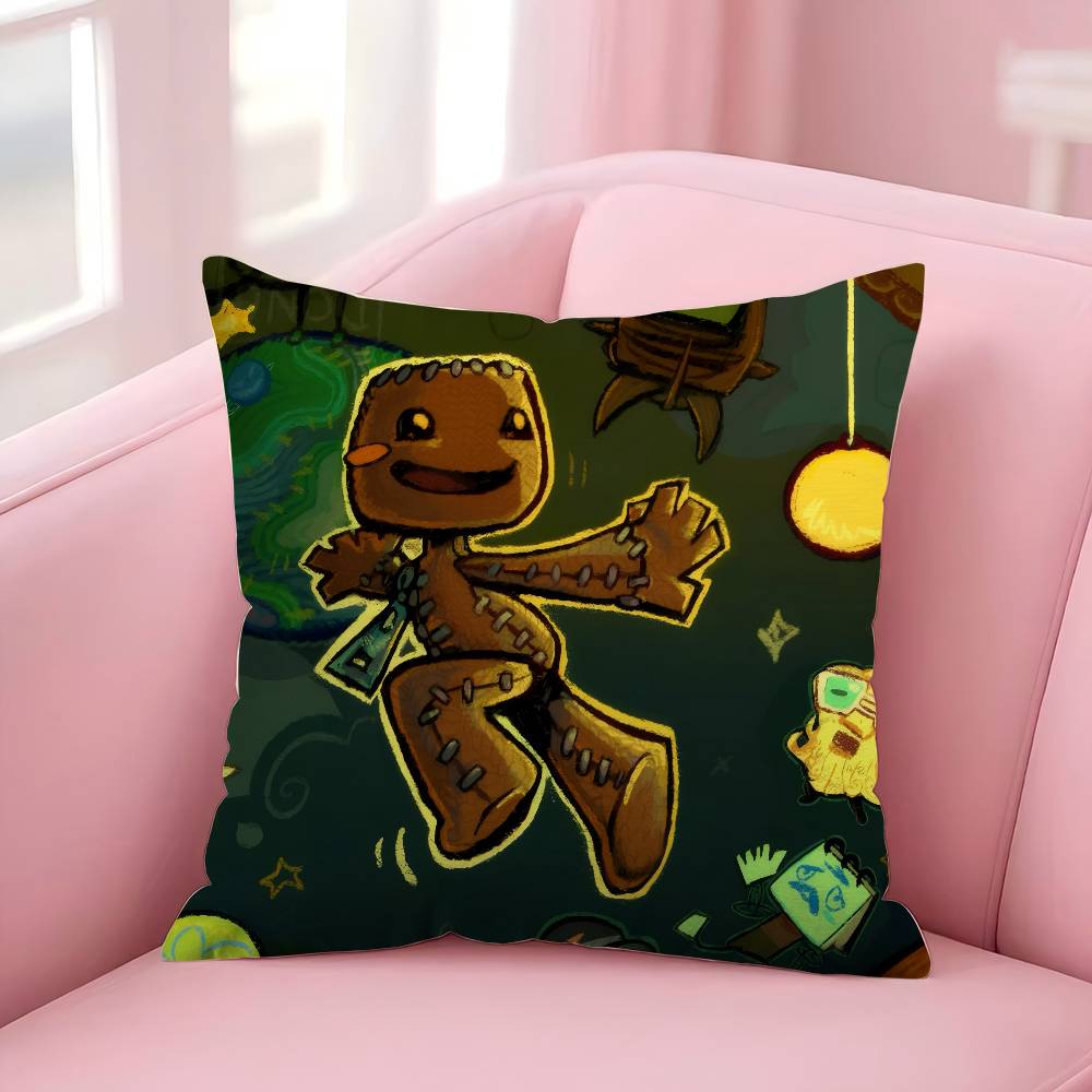 Забавная наволочка для подушки Sackboy из LittleBigPlanet 45*45 см Декоративная наволочка Домашняя наволочка для подушки на диван