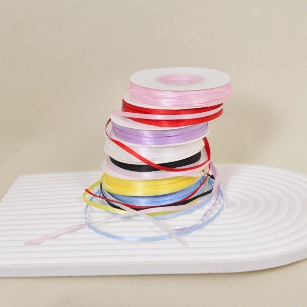 50 ярдов/рулон Тонкая лента Двусторонняя Лента для упаковки цветов Веревка-лента Упаковка подарков