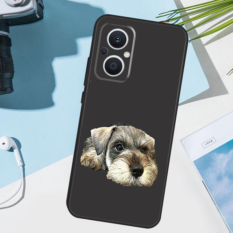 Миниатюрный шнауцер собака искусство Чехол Для OPPO Reno 7 8 Lite 10 12 13 14 Pro 11 F 12F 13F 14F OPPO Find X8 X5 X6 X9 Pro Чехол
