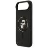 Etui Karl Lagerfeld Silicone Karl&Choupette Ring MagSafe do iPhone 17 Air - czarne