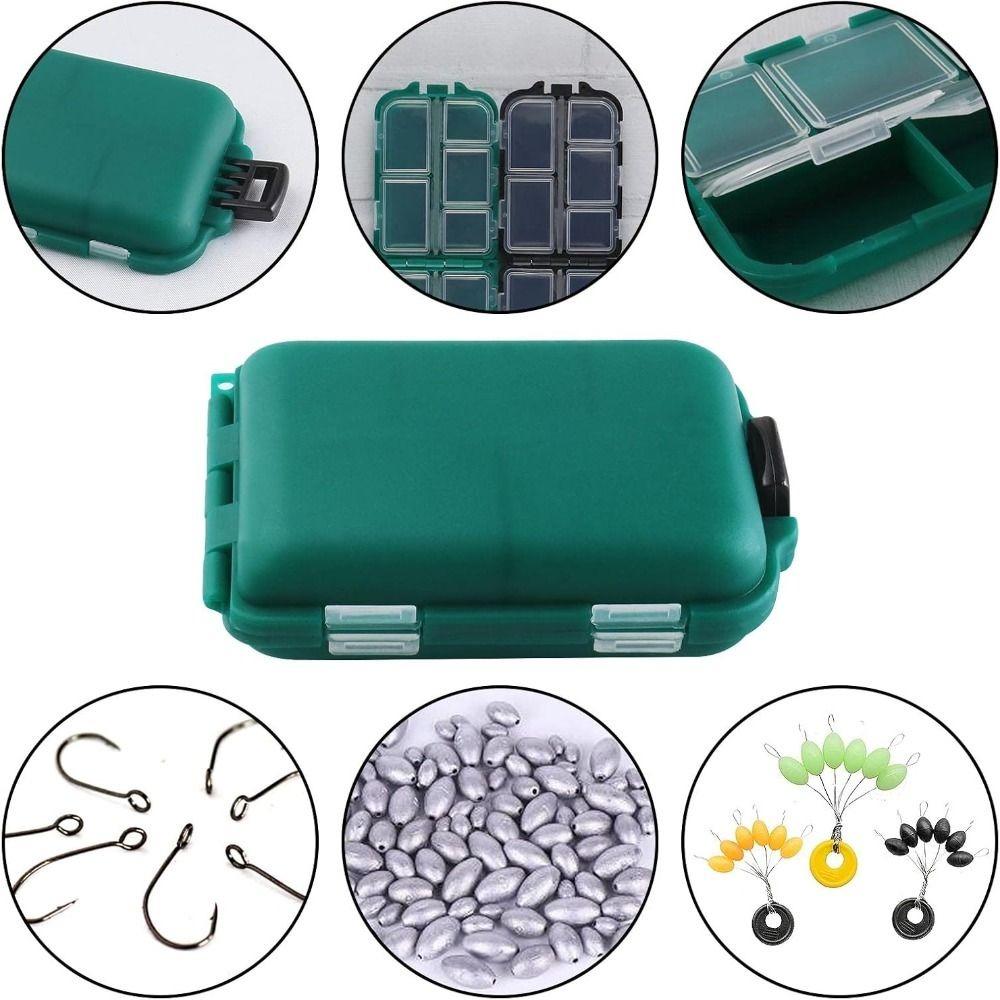 10 Compartments Case Hooks Thickened Lure Baits Storage Box For Storing Swivels Jigs Hooks Sinker