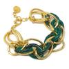 [R4598] - Браслет ручной работы "Мифические Сиракузы" золотисто-зеленый - 20 мм