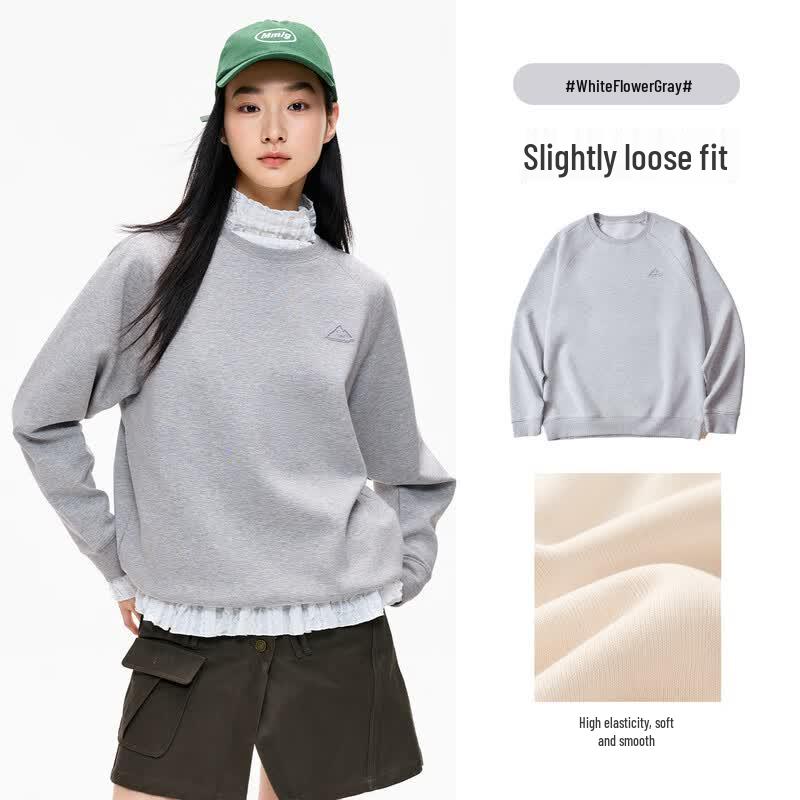 Camel Casual Unisex Raglan Sleeve Thin Sweatshirt