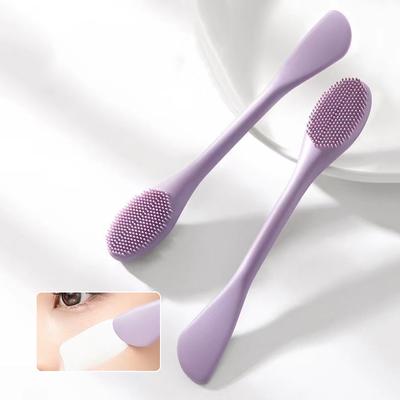 Двусторонняя силиконовая кисть для маски для лица, массажная щетка для лица для очищения, скребок для глиняной маски для DIY, инструмент для ухода за лицом, спа-салон красоты