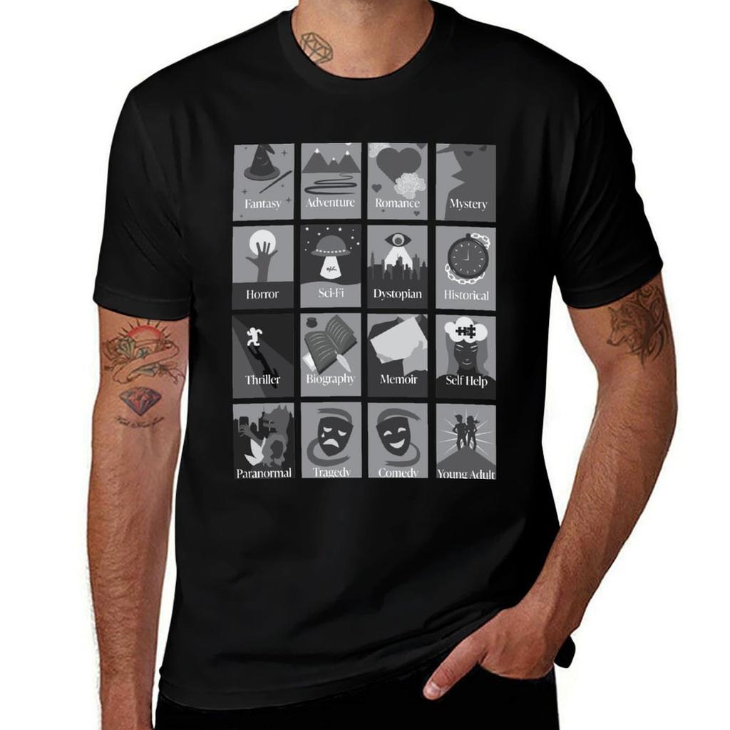 Book Genres Tshirt Soft Lightweight Cotton Tshirt