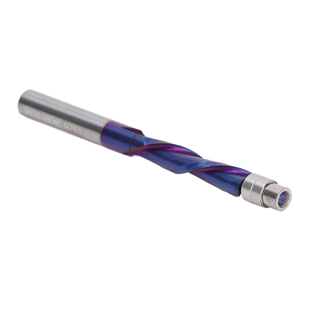 Фрезерная фреза заподлицо с верхним режущим краем, спиральная фреза для ЧПУ, хвостовик 14, твердосплавная, с подшипником