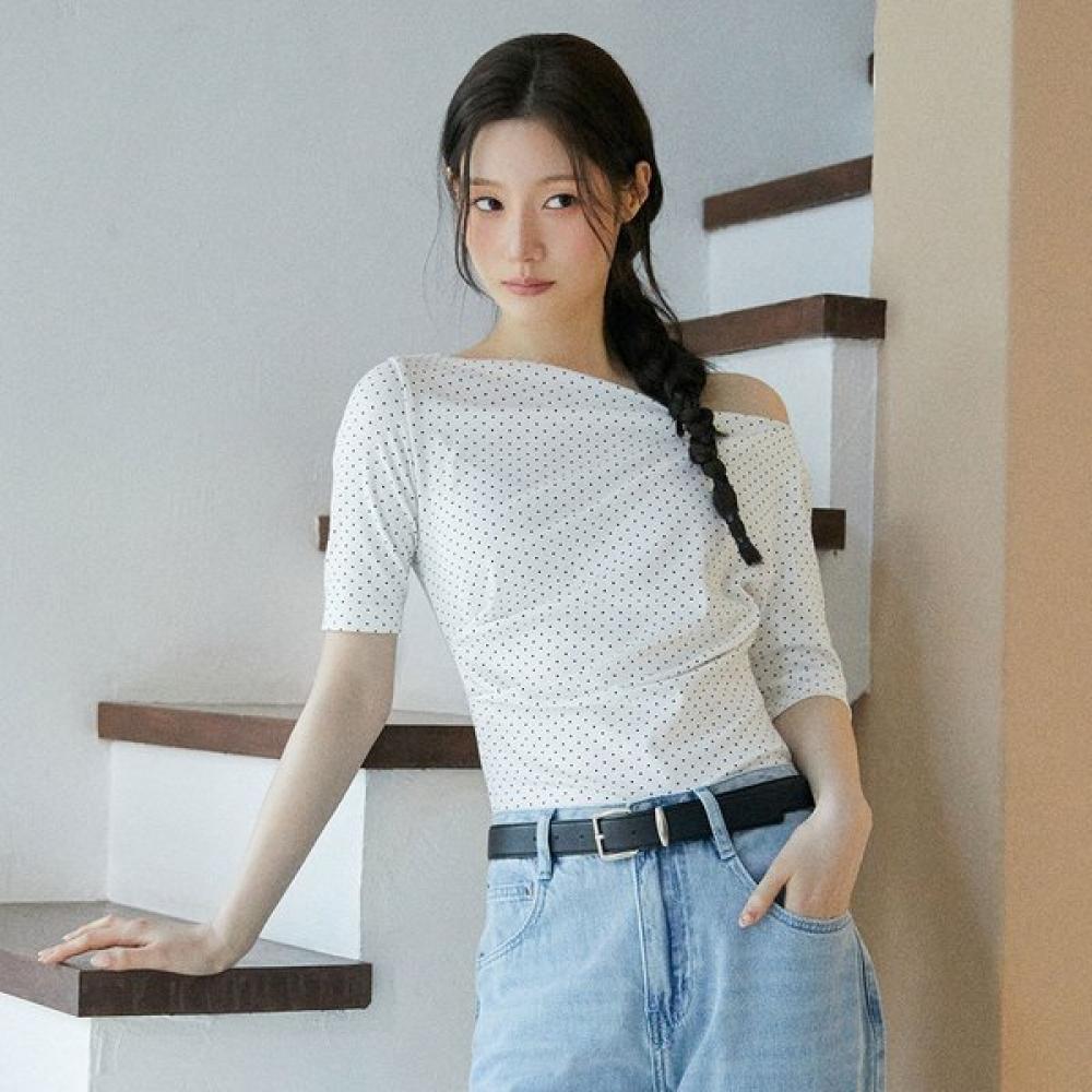 On On BoaT Neck Shirring T shirT New6me207