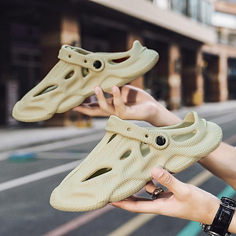 Модные Shevalues Летние Новые Сандалии Для Мужчин Дышащие Легкие Уличные Мягкие Облачные Тапочки Домашние Повседневные Шлепанцы Модная Пляжная Обувь