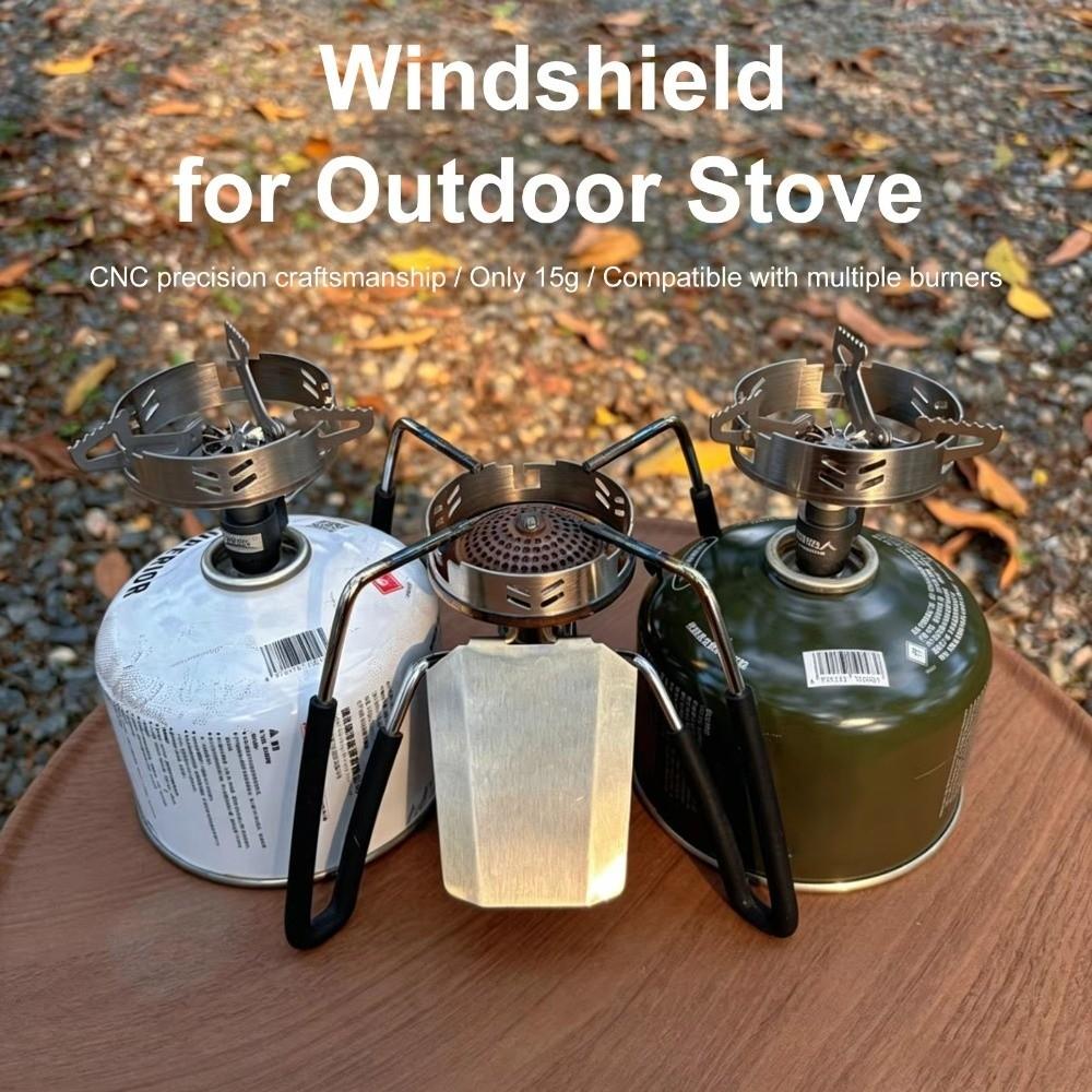 Foldable Outdoor Gas Wind Shield Stainless Steel Gas Furnace Windshield Portable Windproof Ring