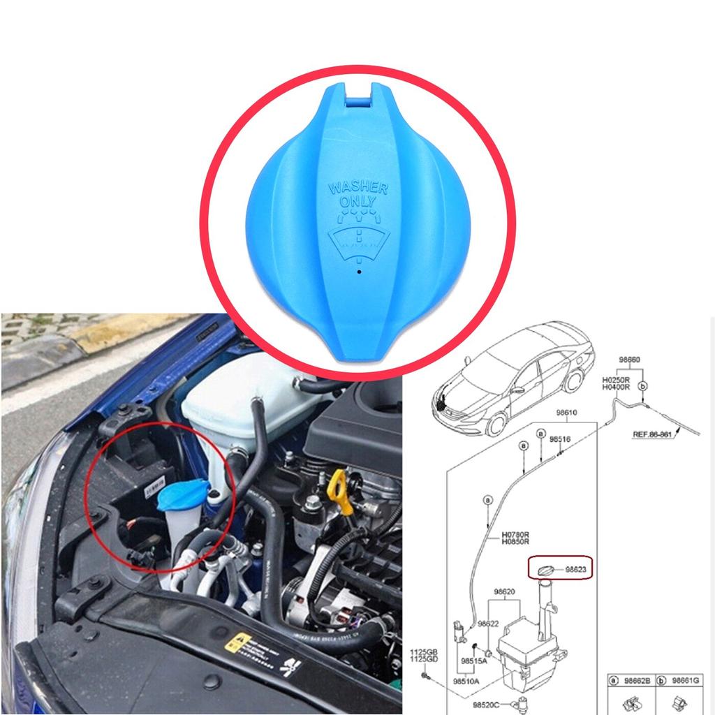 ESP1123 Windshield Wiper Washer Bottle Cap 986233S000  for Hyundai Sonata Azera Genesis I20 I40 I45 Kia Rio Cadenza