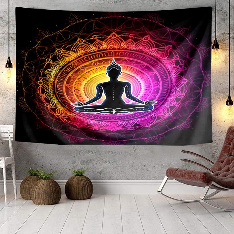Moonlit Meditation Tapestry Room Decoration Wall Hanging for Living Room Bedroom, dormitory, Birthday and Christmas gifts