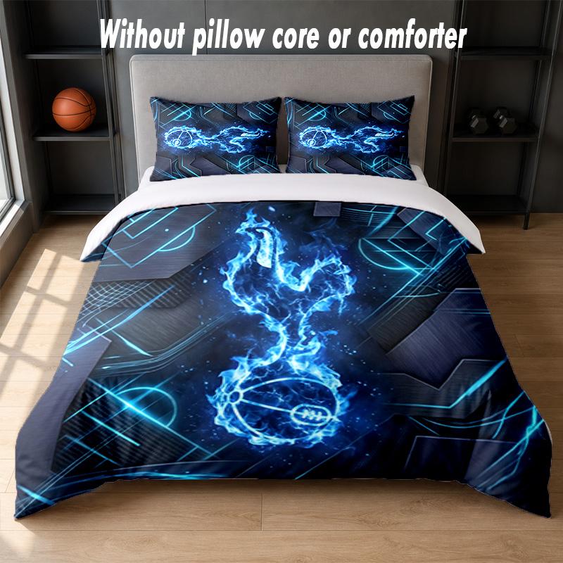 Tottenham Hotspur Design Bed Bedding Set 1 Duvet Cover + 2 Pillowcases Soft Breathable Household Bed Linens