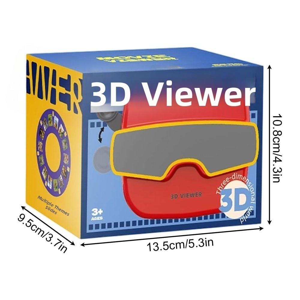 Новый 3D стереоскопический просмотрщик игрушка с 6 катушками, красный цвет, портативный 3D View-Master Видоискатель