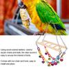 Акриловая цепная лестница-качели для маленьких птиц (попугаев) с колокольчиками. Игрушка для лазания из цепей.